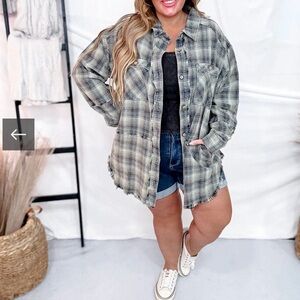 Oli & Hali Green Flannel Button Down Shirt